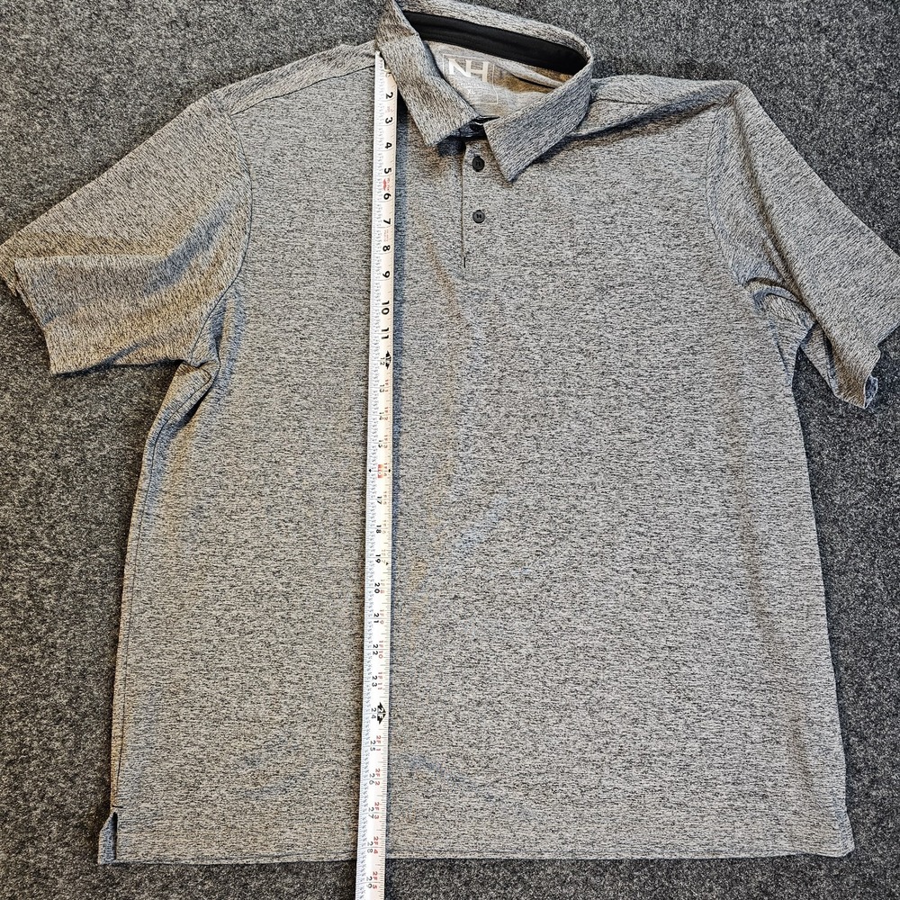 North Hudson Men's XL Gray Performance Stretch Polo Shirt Golf - Picture 5 of 7